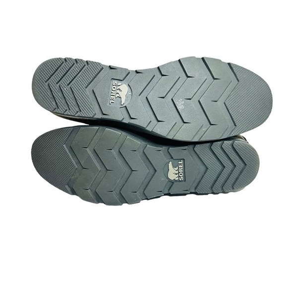 Sorel Major Pull On Perforated Laser Cut Leather Boots Beige &‎ Gray Women’s 8.5 - Picture 10 of 11